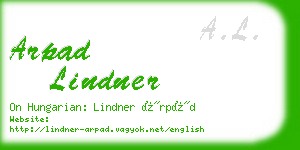 arpad lindner business card
